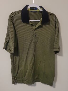 Callaway Olive Green Polo with Black Collar